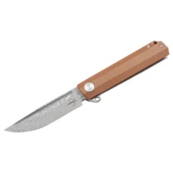 Couteau De Poche Cataclyst Brown Damascus Manche MicartaAcier Boker Plus