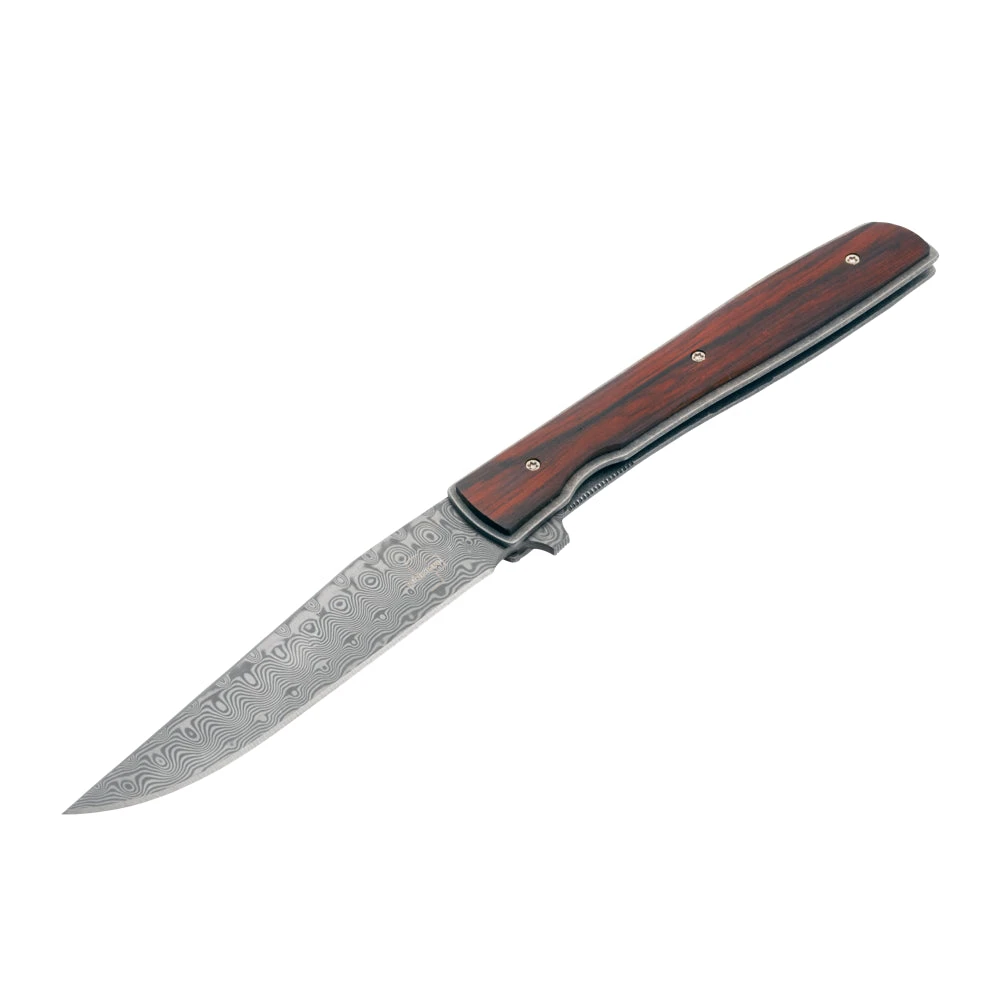 Couteau De Poche Urban Trapper Cocobolo Damascus Manche Cocobolo Boker Plus 2 Couteau De Poche Urban Trapper Cocobolo Damascus Manche Cocobolo Boker Plus – Image 2